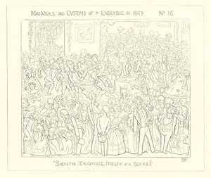 Society enjoying itself at a Soiree (1849) by Richard Doyle