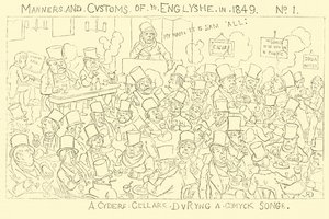 A Cider Cellar during a Comic Song by Richard Doyle