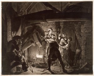 An Iron Forge, after Joseph Wright of Derby by Richard Earlom