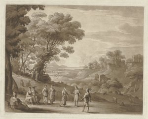 Landscape with Dancing Figures by Richard Earlom