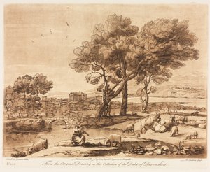 Liber Veritatis: No. 135, A Landscape, with Buildings, Mercury Stealing Admetus