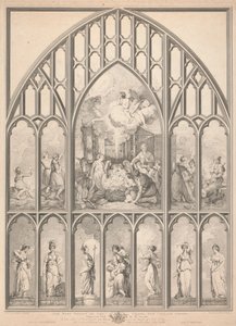 The West Window of the Chapel, New College Oxford by Richard Earlom