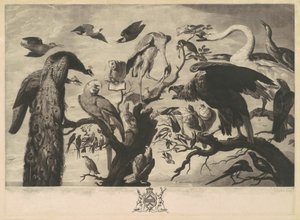 A Concert of Birds by Richard Earlom, after Mario Nuzzi