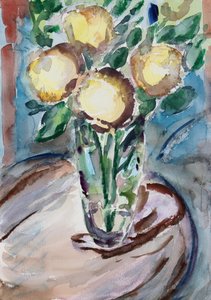 Flowers on End Table