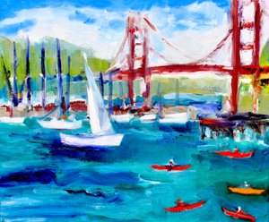 Golden Gate Bridge in Fog, 2019 by Richard Fox