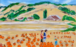 Picking a Pumpkin, Nicasio by Richard Fox