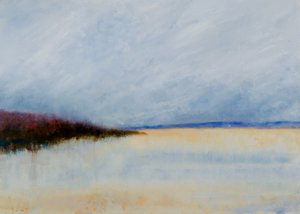 Misty Coastal Horizon