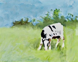 Peaceful Grazing Cow