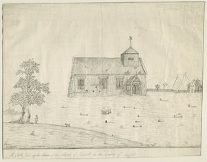 Farewell Church (pen drawing) by Richard Greene