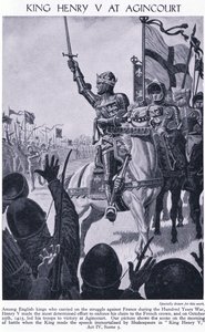 King Henry at Agincourt 1415 AD by Richard Henry Brock