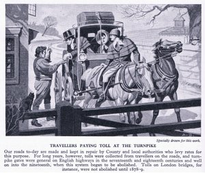 Travellers Paying a Toll at the Turnpike by Richard Henry Brock