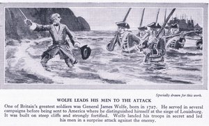 Wolfe leads his men to attack. Canada 1759 AD by Richard Henry Brock