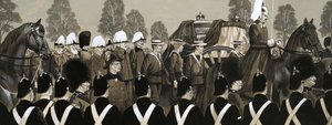 The funeral cortege of Queen Victoria by Richard Hook