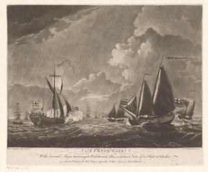 Fleet on a Rough Sea by Richard Houston