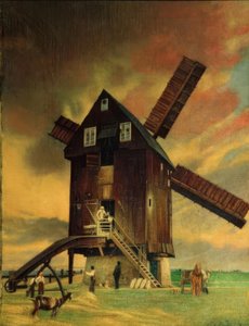 Old Windmill in Roitzsch near Wurzen by Richard Mueller