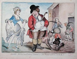 John Bull in Paris between a Shower and a Stink by Richard Newton