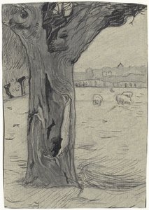 Pollard Willow in a Meadow Landscape by Richard Nicolaüs Roland Holst