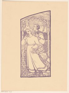 Girl with a Basket and Boy with a Rope