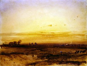 Landscape with Harvesters at Sunset