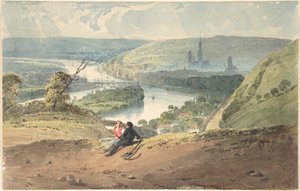 Rouen, View from Bon-Secours by Richard Parkes Bonington