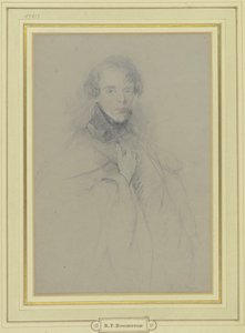 Self-Portrait in a Coat, Three-Quarter Length by Richard Parkes Bonington