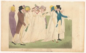 Magazine of Female Fashions of London and Paris: Kensington Gardens June 1798