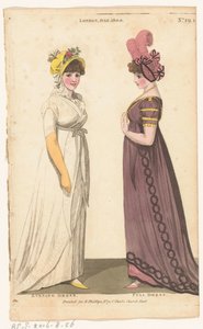 Magazine of Female Fashions of London and Paris, No. 29.1: London, July 1800: Evening Dress; Full Dress by Richard Phillips
