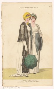 Magazine of Female Fashions of London and Paris. No. 31: London, September, 1800: Walking Dresses