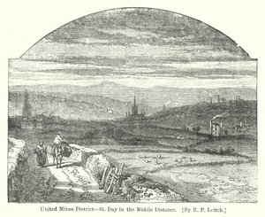 United Mines District, St Day in the Middle Distance by Richard Principal (after) Leitch