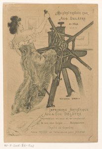 Business Card of Printers Auguste and Eugène Delâtre in Paris