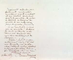 Handwritten letter of Richard Wagner to Luigi Mancinelli, December 10th