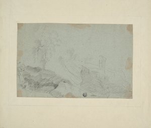 Rocky Landscape with Standing Figure by Richard Wilson