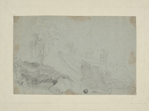 Rocky Landscape with Standing Figure by Richard Wilson