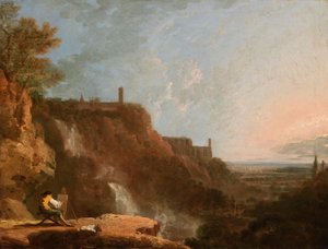 The Palace of Mycenas, Tivoli, and Distant View of Rome by Richard Wilson