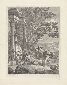 Silvio Hits Dorinda with an Arrow (series title) by Richard van Orley (II)