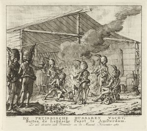 The Prussian Hussar Guard at the Leidse Poort in Amsterdam, 1787