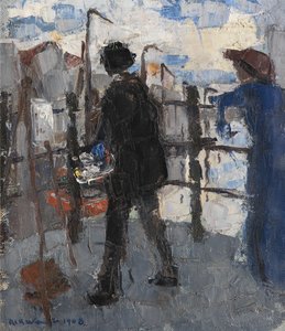 The Painter on the Hoogbrug in Mechelen
