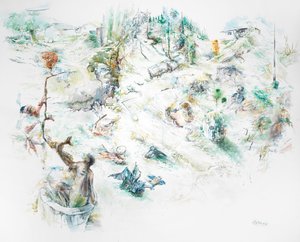 Another Sacred Grove (Cropped), 2023 by Rob D Davies