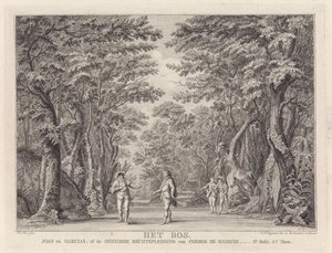 The Death of Johan and Garcias: Four Men in the Forest (title on object: The Forest) by Robbert Muys