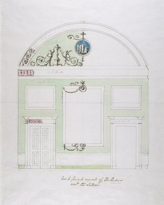 Design for the End Wall of the Eating Parlour, Headfort House