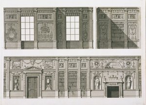 Elevation of the Library at Syon House, c.1760-69 by Robert Adam