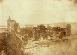 Print of St. Andrews Castle in Fife, Scotland. From J. Paul Getty Museum by Robert Adamson