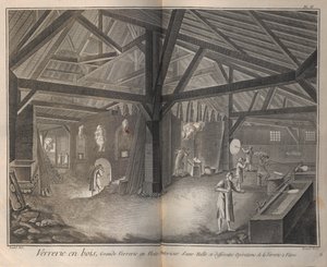 Glass Making. From Encyclopédie by Denis Diderot and Jean Le Rond d
