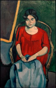 Woman in a Red Dress by Robert Bereny