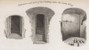 Entrances, and Part of the Vaulting Under the North Wing, of Crosby Hall by Robert Blemell Schnebbelie