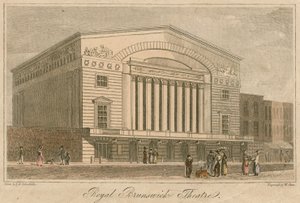 Royal Brunswick Theatre, London by Robert Blemell Schnebbelie