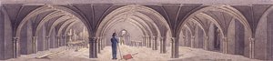 Guildhall Crypt, London, 1821 by Robert Blemmell Schnebbelie