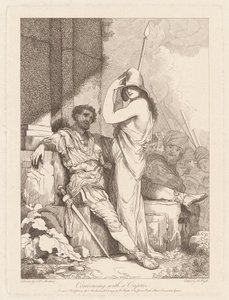 Conversing with a Captive by Robert Blyth, after John Hamilton Mortimer