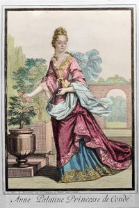 Anne Palatine, Princess of Conde - engraving by Robert Bonnart by Robert Bonnart