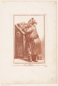 Man Reading Behind a Desk